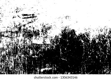 Black and white grunge urban texture vector with copy space. Abstract illustration surface dust and rough dirty wall background with empty template. Distress and grunge effect concept. Vector EPS10.