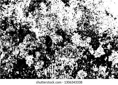 Black and white grunge urban texture vector with copy space. Abstract illustration surface dust and rough dirty wall background with empty template. Distress and grunge effect concept. Vector EPS10.