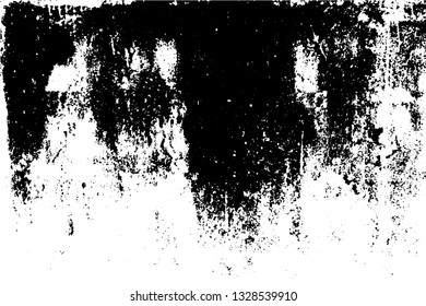 Black and white grunge urban texture vector with copy space. Abstract illustration surface dust and rough dirty wall background with empty template. Distress and grunge effect concept. Vector EPS10.
