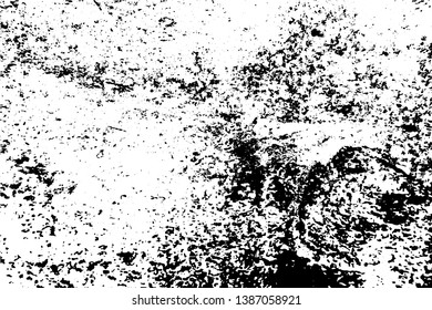 Black and white grunge urban texture vector with copy space. Abstract illustration surface dust and rough dirty wall background with empty template. Distress and grunge effect concept. Vector EPS10.