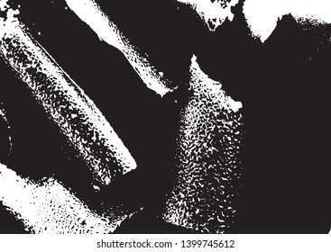 Black and white grunge urban texture vector with copy space. Abstract illustration surface dust and rough dirty wall background with empty template. Distress and grunge effect concept. Vector EPS10.