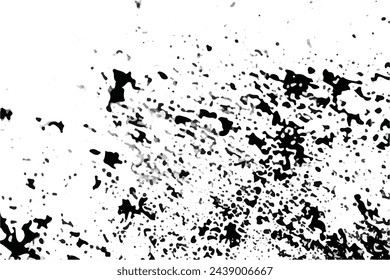 Black and white grunge urban texture vector with copy space. Abstract illustration surface dust and rough dirty wall background with empty template. Distress and grunge effect concept. Vector EPS10.