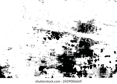 Black and white grunge urban texture vector with copy space. Abstract illustration surface dust and rough dirty wall background with empty template. Distress and grunge effect concept. Vector EPS10.