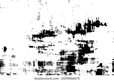 Black and white grunge urban texture vector with copy space. Abstract illustration surface dust and rough dirty wall background with empty template. Distress and grunge effect concept. Vector EPS10.