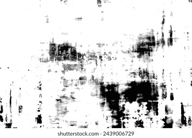 Black and white grunge urban texture vector with copy space. Abstract illustration surface dust and rough dirty wall background with empty template. Distress and grunge effect concept. Vector EPS10.