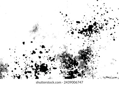 Black and white grunge urban texture vector with copy space. Abstract illustration surface dust and rough dirty wall background with empty template. Distress and grunge effect concept. Vector EPS10.