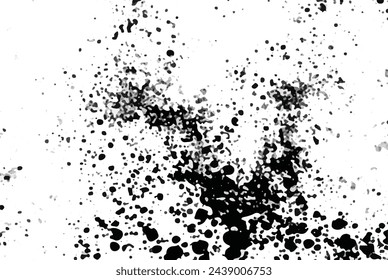 Black and white grunge urban texture vector with copy space. Abstract illustration surface dust and rough dirty wall background with empty template. Distress and grunge effect concept. Vector EPS10.