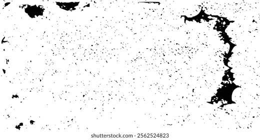 Black and white grunge urban texture vector with copy space. Abstract illustration surface dust and rough dirty wall background