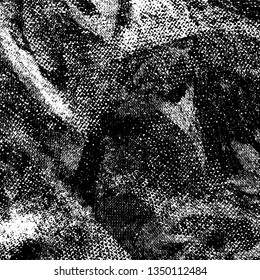 Black and white grunge vector background. Abstract monochrome texture. Pattern of scratches and chips