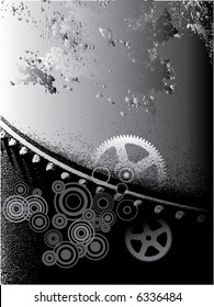 A black and white grunge vector background