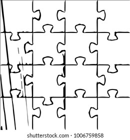 Black and white grunge vector line background. Abstract halftone illustration background. Grunge grid background pattern
