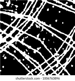 Black and white grunge vector line background. Abstract halftone illustration background. Grunge grid background pattern
