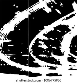 Black and white grunge vector line background. Abstract halftone illustration background. Grunge grid background pattern

