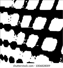 Black and white grunge vector line background. Abstract halftone illustration background. Grunge grid background pattern
