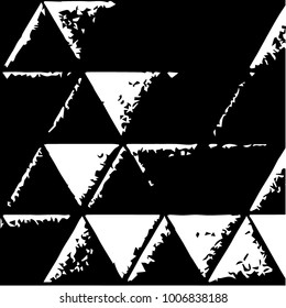 Black and white grunge vector line background. Abstract halftone illustration background. Grunge grid background pattern
