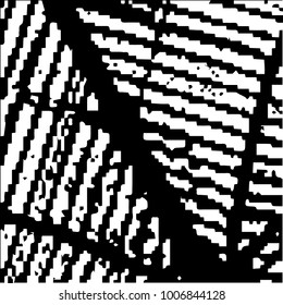 Black and white grunge vector line background. Abstract halftone illustration background. Grunge grid background pattern
