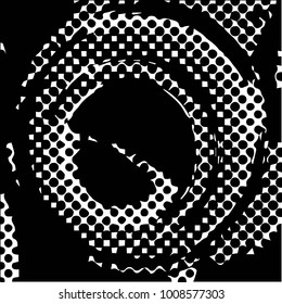 Black and white grunge vector line background. Abstract halftone illustration background. Grunge grid background pattern
