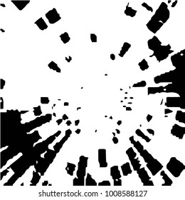 Black and white grunge vector line background. Abstract illustration background. Grunge grid background pattern