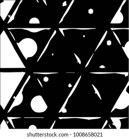 Black and white grunge vector line background. Abstract halftone illustration background. Grunge grid background pattern
