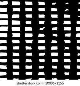 Black and white grunge vector line background. Abstract halftone illustration background. Grunge grid background pattern
