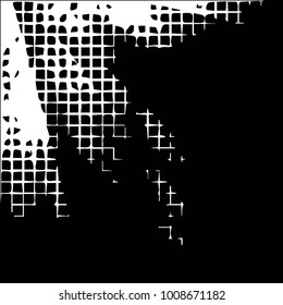 Black and white grunge vector line background. Abstract halftone illustration background. Grunge grid background pattern
