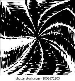 Black and white grunge vector line background. Abstract halftone illustration background. Grunge grid background pattern
