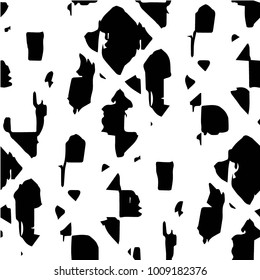 Black and white grunge vector line background. Abstract halftone illustration background. Grunge grid background pattern
