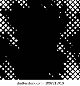 Black and white grunge vector line background. Abstract halftone illustration background. Grunge grid background pattern

