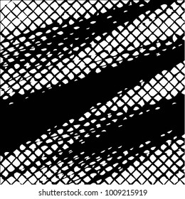 Black and white grunge vector line background. Abstract halftone illustration background. Grunge grid background pattern

