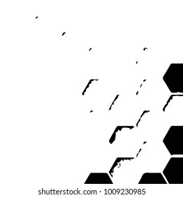 Black and white grunge vector line background. Abstract halftone illustration background. Grunge grid background pattern
