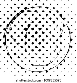 Black and white grunge vector line background. Abstract halftone illustration background. Grunge grid background pattern
