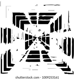 Black and white grunge vector line background. Abstract halftone illustration background. Grunge grid background pattern
