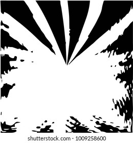 Black and white grunge vector line background. Abstract halftone illustration background. Grunge grid background pattern
