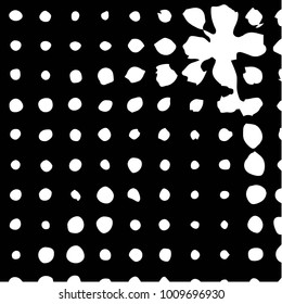 Black and white grunge vector line background. Abstract halftone illustration background. Grunge grid background pattern
