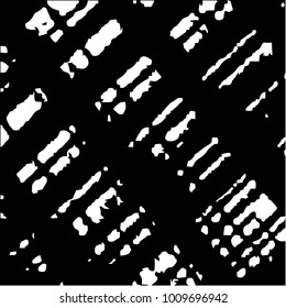 Black and white grunge vector line background. Abstract halftone illustration background. Grunge grid background pattern
