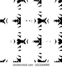 Black and white grunge vector line background. Abstract halftone illustration background. Grunge grid background pattern