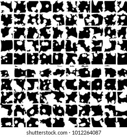 Black and white grunge vector line background. Abstract halftone illustration background. Grunge grid background pattern