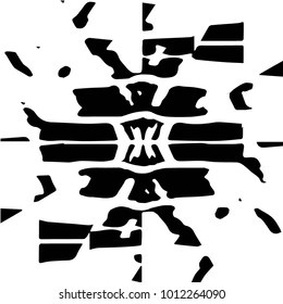 Black and white grunge vector line background. Abstract halftone illustration background. Grunge grid background pattern