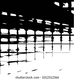 Black and white grunge vector line background. Abstract halftone illustration background. Grunge grid background pattern
