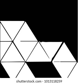 Black and white grunge vector line background. Abstract halftone illustration background. Grunge grid background pattern
