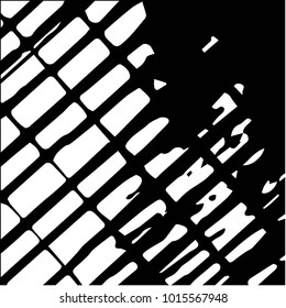 Black and white grunge vector line background. Abstract halftone illustration background. Grunge grid background pattern
