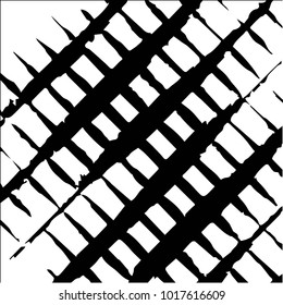 Black and white grunge vector line background. Abstract halftone illustration background. Grunge grid background pattern
