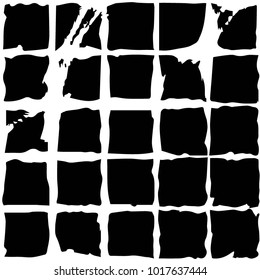 Black and white grunge vector line background. Abstract halftone illustration background. Grunge grid background pattern
