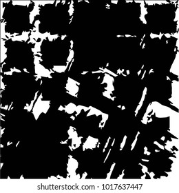 Black and white grunge vector line background. Abstract halftone illustration background. Grunge grid background pattern
