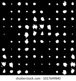 Black and white grunge vector line background. Abstract halftone illustration background. Grunge grid background pattern
