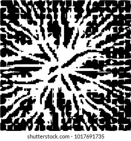 Black and white grunge vector line background. Abstract halftone illustration background. Grunge grid background pattern
