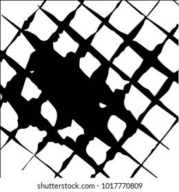 Black and white grunge vector line background. Abstract halftone illustration background. Grunge grid background pattern

