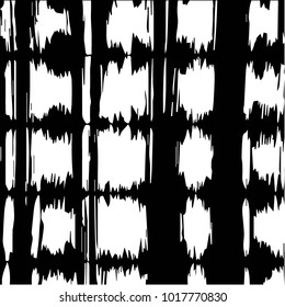 Black and white grunge vector line background. Abstract halftone illustration background. Grunge grid background pattern
