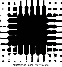 Black and white grunge vector line background. Abstract halftone illustration background. Grunge grid background pattern
