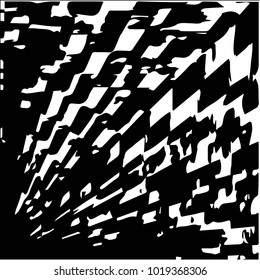 Black and white grunge vector line background. Abstract halftone illustration background. Grunge grid background pattern
